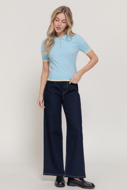 DT 1920 - Short Sleeve Layered Polo Shirt