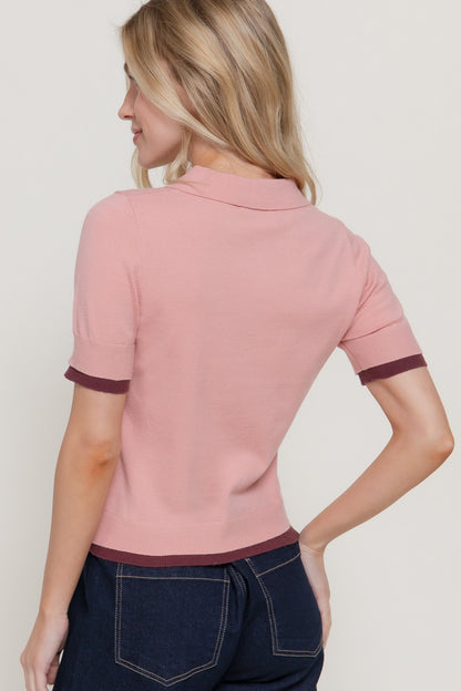 DT 1920 - Short Sleeve Layered Polo Shirt