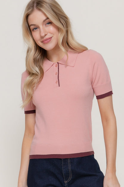 DT 1920 - Short Sleeve Layered Polo Shirt