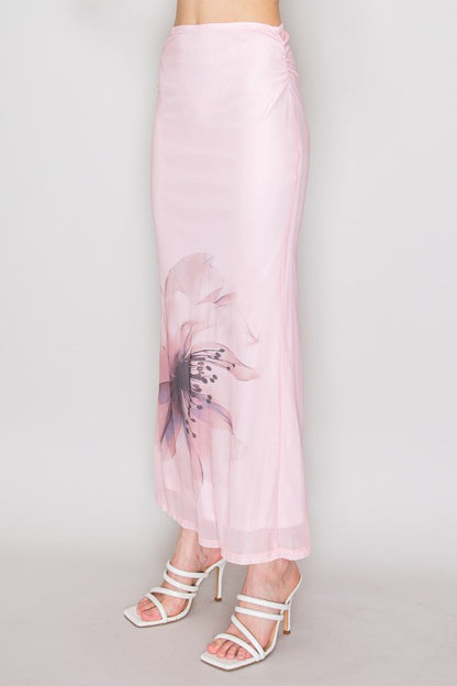SET 027 - Floral Sheer Skirt
