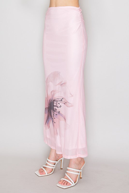 SET 027 - Floral Sheer Skirt
