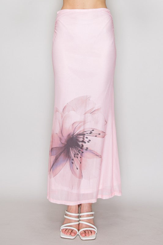 SET 027 - Floral Sheer Skirt