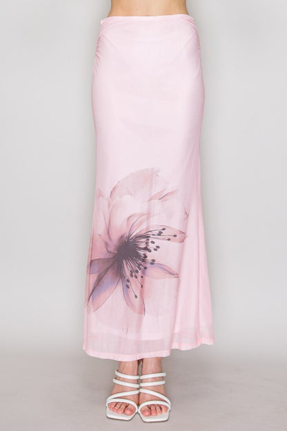 SET 027 - Floral Sheer Skirt