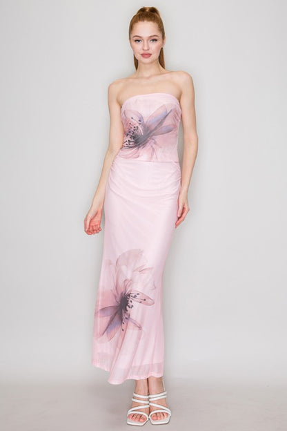 SET 027 - Floral Sheer Skirt