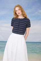 SWT 034 - Short Sleeve Cropped Cardigan