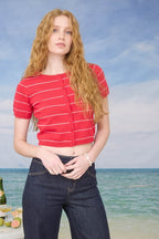 SWT 034 - Short Sleeve Cropped Cardigan