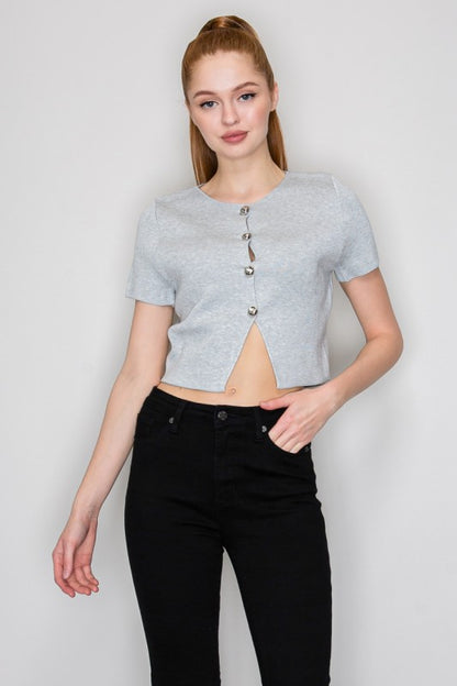 DT 1860 - Boxy Sweater Crop Top