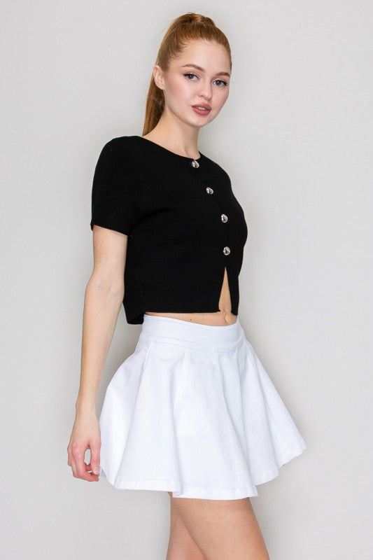 DT 1860 - Boxy Sweater Crop Top