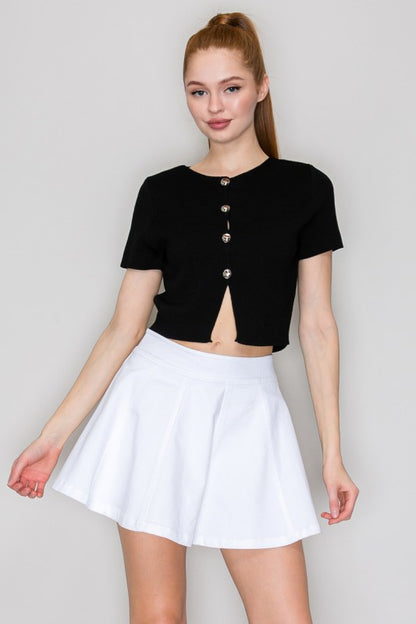 DT 1860 - Boxy Sweater Crop Top