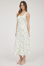 CD 3732 - Floral Sleeveless Shirt Dress