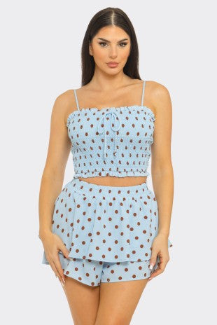 SET 096 - Polka Dot Tie Top