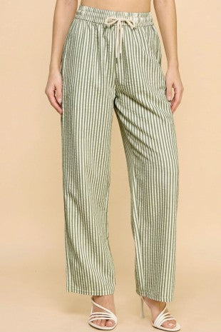 P 831 - Striped Straight Leg Pants