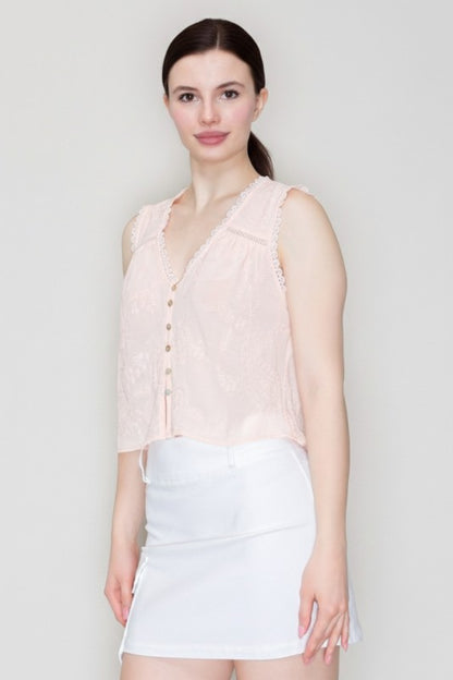 DT 1857 - Embroidered Lace Top