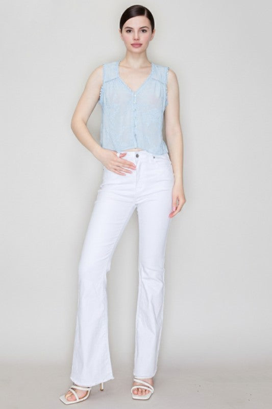DT 1867 - Embroidered Lace Tank Top
