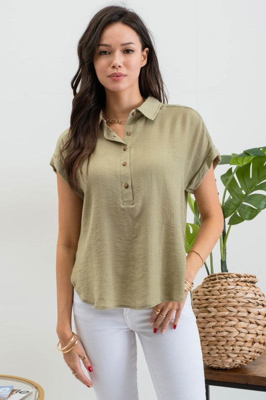 CT 2818 - Cuffed Sleeve Polo Shirt