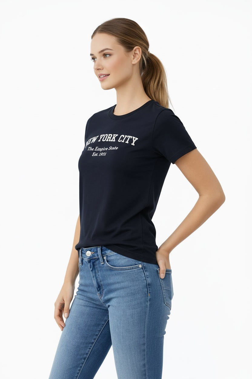 CT 2863 - NYC Embroidered Short Sleeve T-Shirt