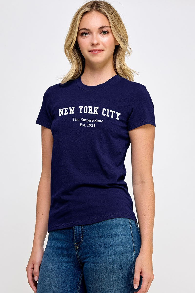 CT 2863 - NYC Embroidered Short Sleeve T-Shirt