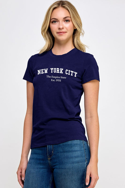 CT 2863 - NYC Embroidered Short Sleeve T-Shirt