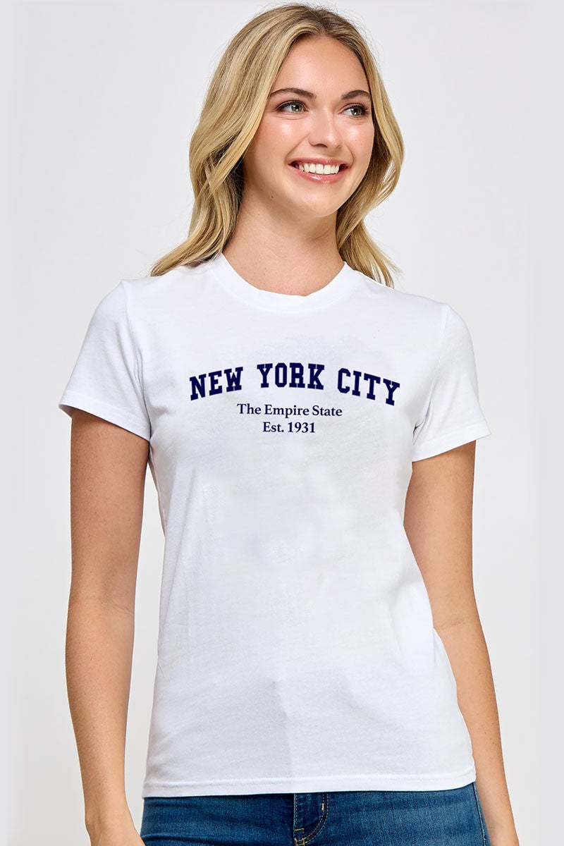 CT 2863 - NYC Embroidered Short Sleeve T-Shirt