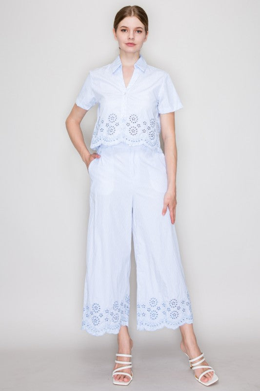 SET 050 - Embroidered Button Up Shirt
