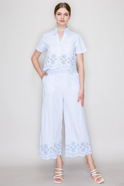 SET 050 - Embroidered Button Up Shirt