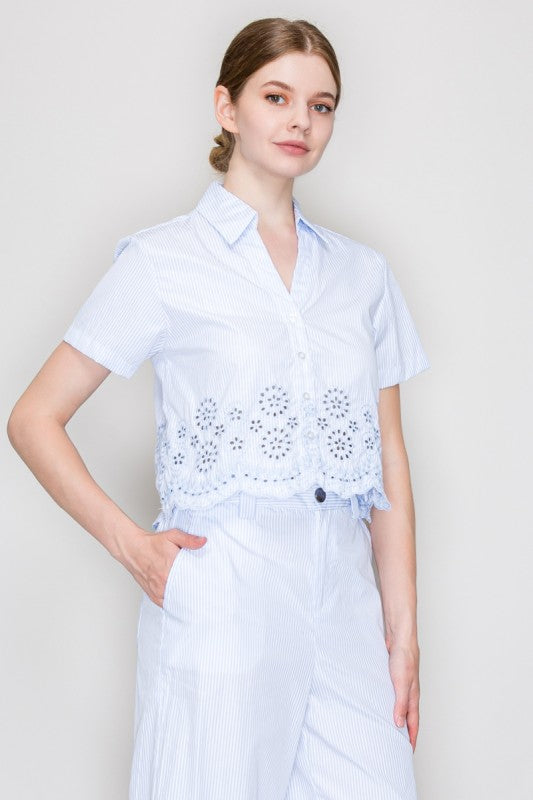 SET 050 - Embroidered Button Up Shirt