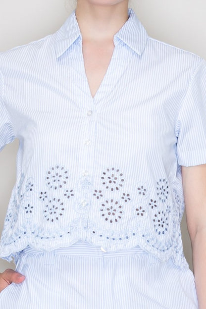 SET 050 - Embroidered Button Up Shirt