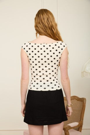DT 1958 - Seamless Boat Neck Mesh Top