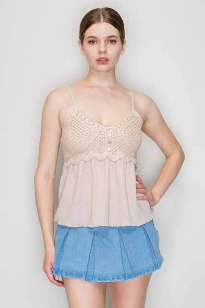 CT 2809 - Crochet Peplum Top