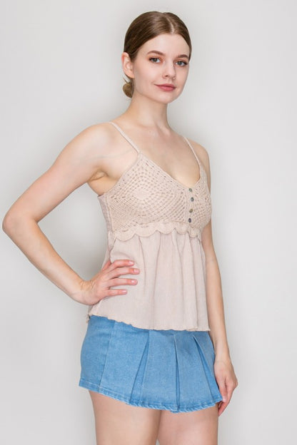 CT 2809 - Crochet Peplum Top