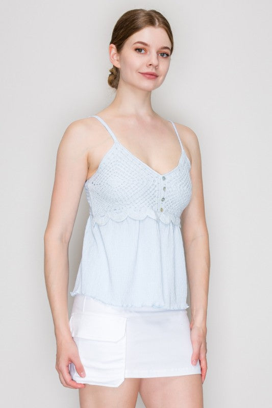 CT 2809 - Crochet Peplum Top