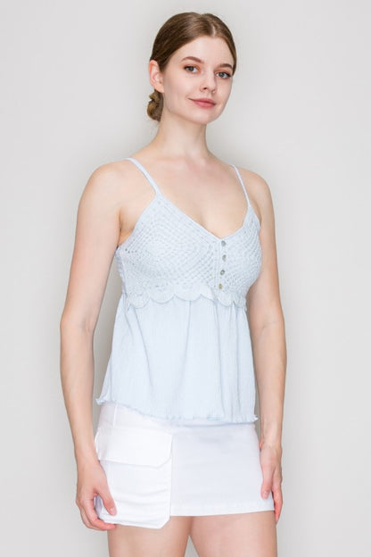 CT 2809 - Crochet Peplum Top
