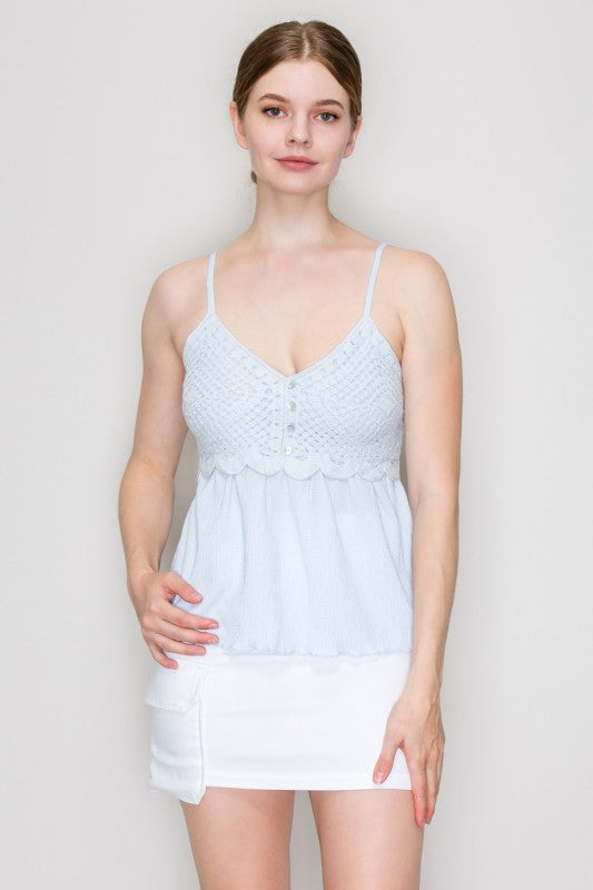 CT 2809 - Crochet Peplum Top