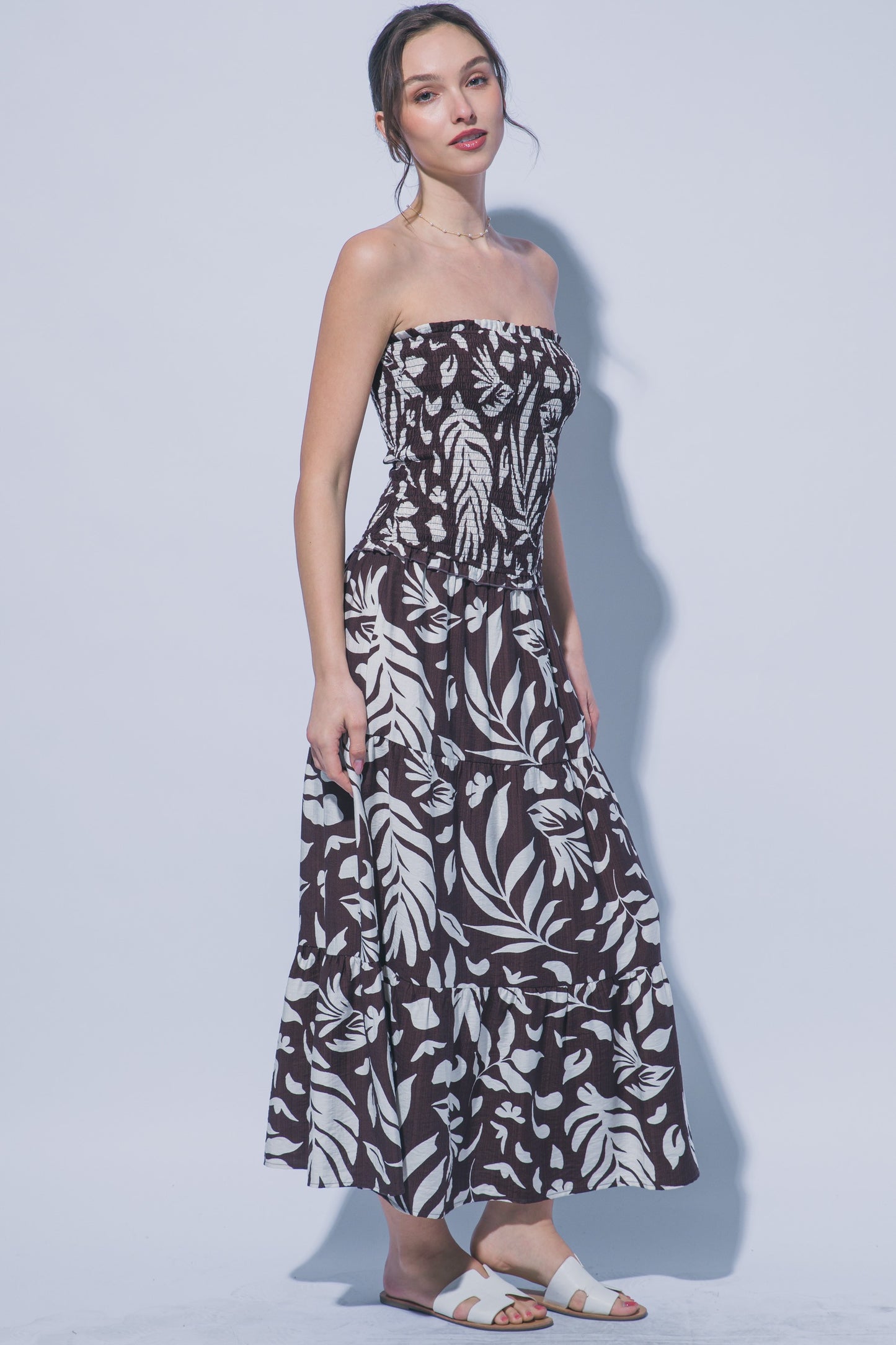 LD 640 - Loose Fit Floral Maxi Dress