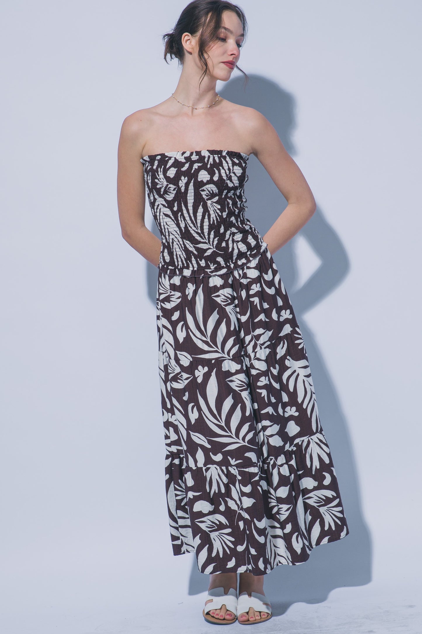 LD 640 - Loose Fit Floral Maxi Dress