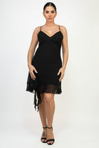 DD 1306 - Ruffle Back Mini Dress