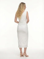 DD 1458 - Cowl Neck Golden Ring Midi Dress