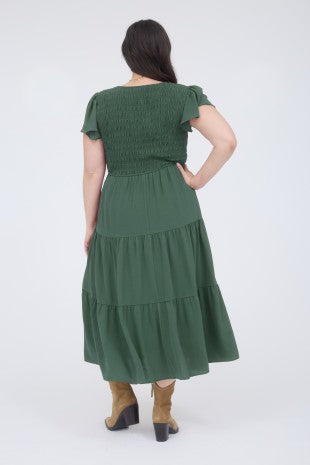 PS 010 - Flutter Sleeve Midi Dress
