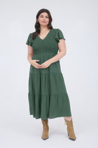 PS 010 - Flutter Sleeve Midi Dress