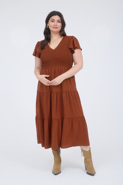 PS 010 - Flutter Sleeve Midi Dress