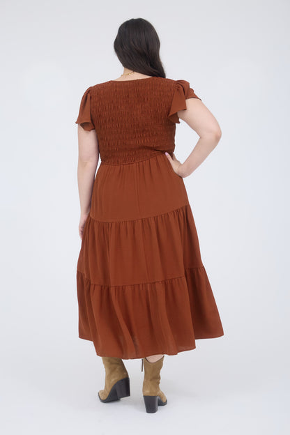 PS 010 - Flutter Sleeve Midi Dress