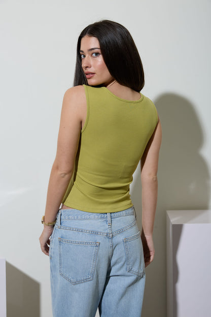 CT 2830 - Scoop Neck Split Hem Tank Top