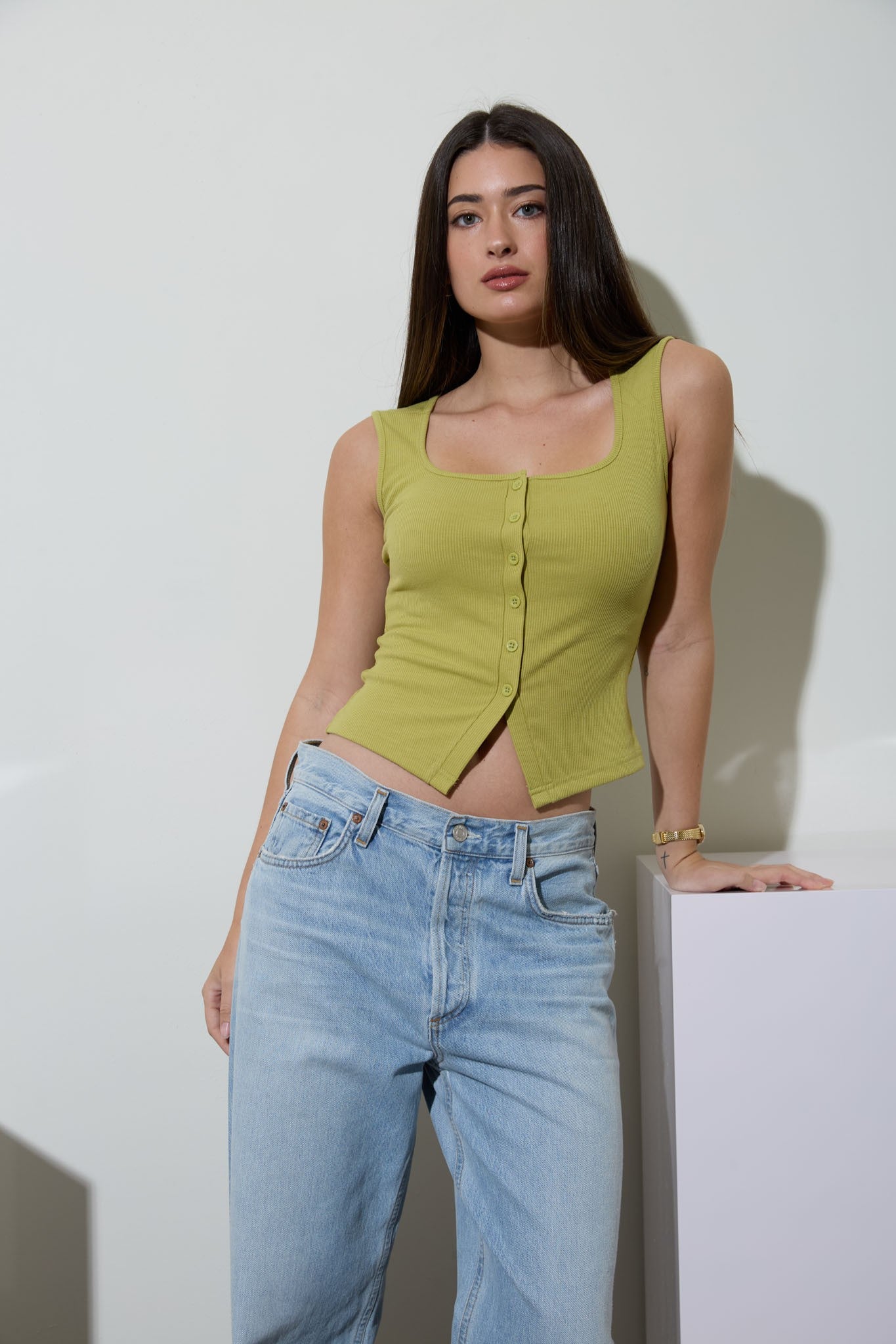 CT 2830 - Scoop Neck Split Hem Tank Top