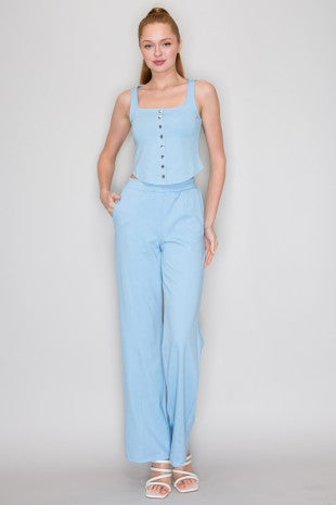 CT 2832 - Square Neck Button Top