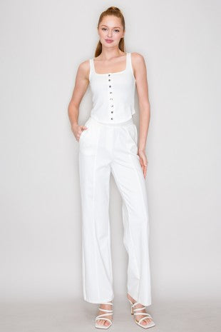 CT 2832 - Square Neck Button Top
