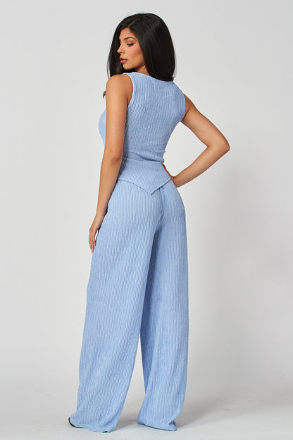 SET 113 - Plisse High Rise Joggers