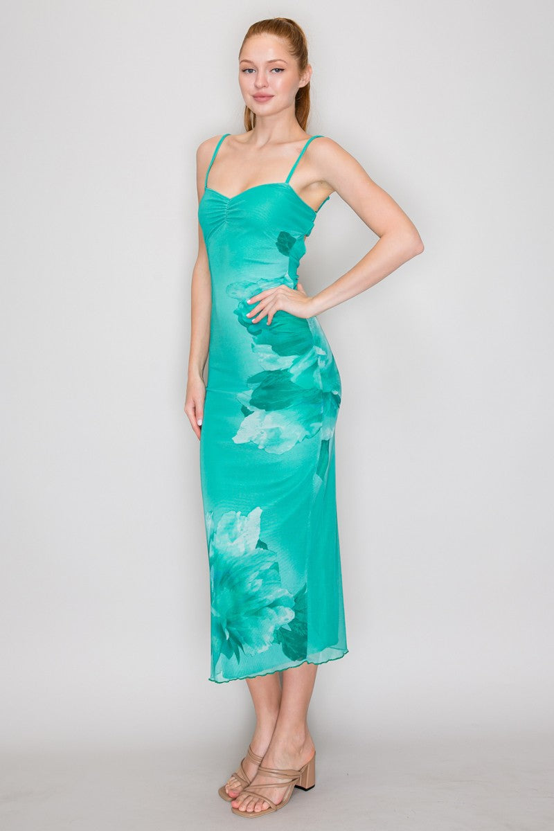 DD 1413 - Mesh Sweetheart Cutout Dress