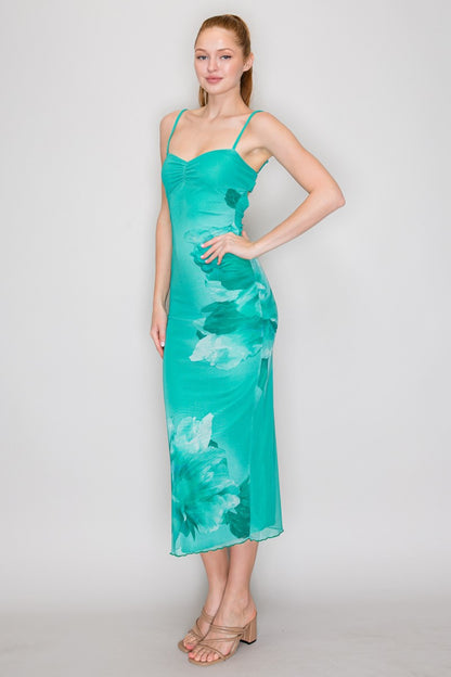DD 1413 - Mesh Sweetheart Cutout Dress