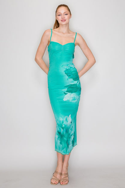 DD 1413 - Mesh Sweetheart Cutout Dress
