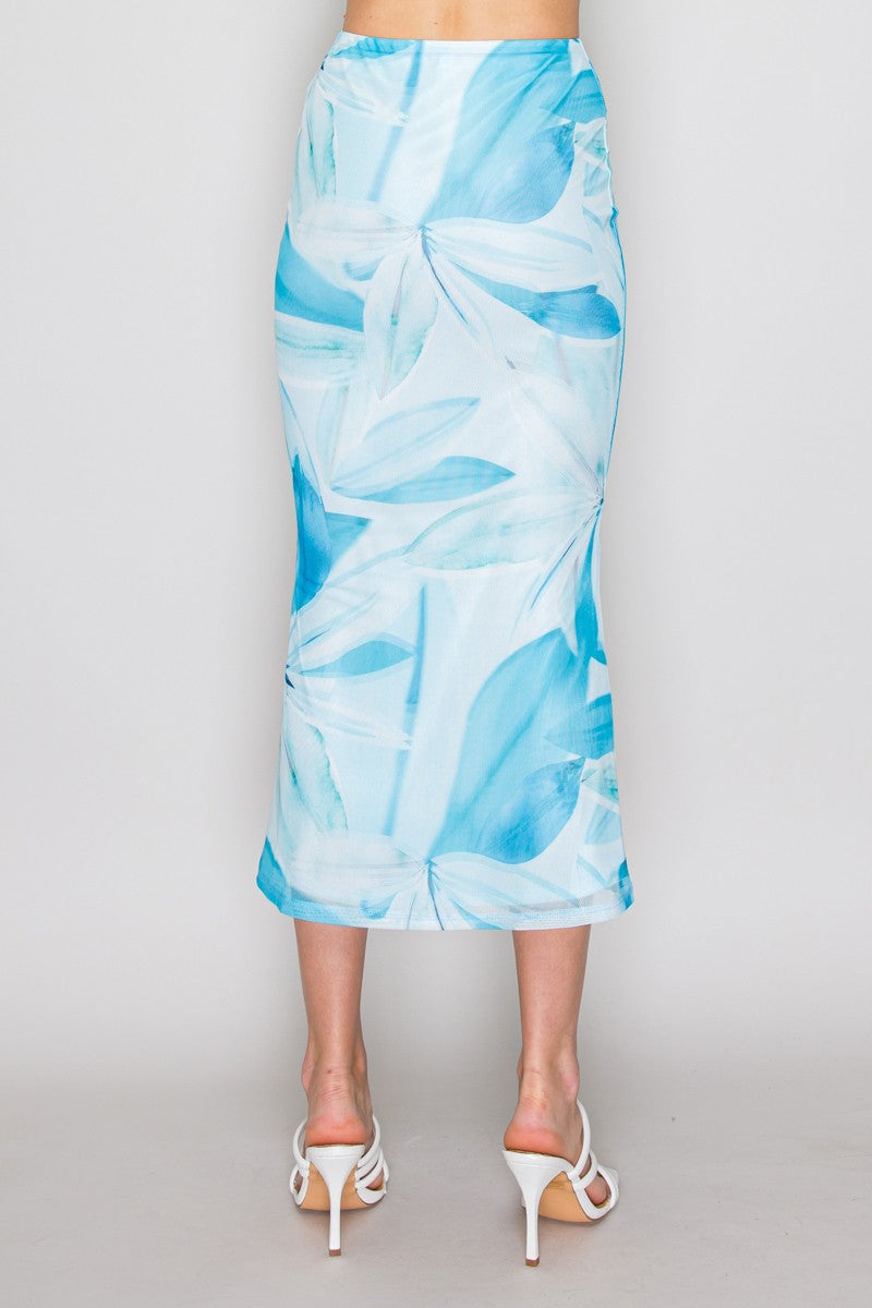 SET 071 - Printed Flared Skirt